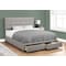 Monarch Specialties Bed, Queen Size, Platform, Bedroom, Frame, Upholstered, Linen Look, Wood Legs, Grey, Transitional I 6020Q - alternate 4